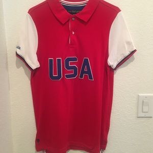 US Polo red and white USA polo size: M